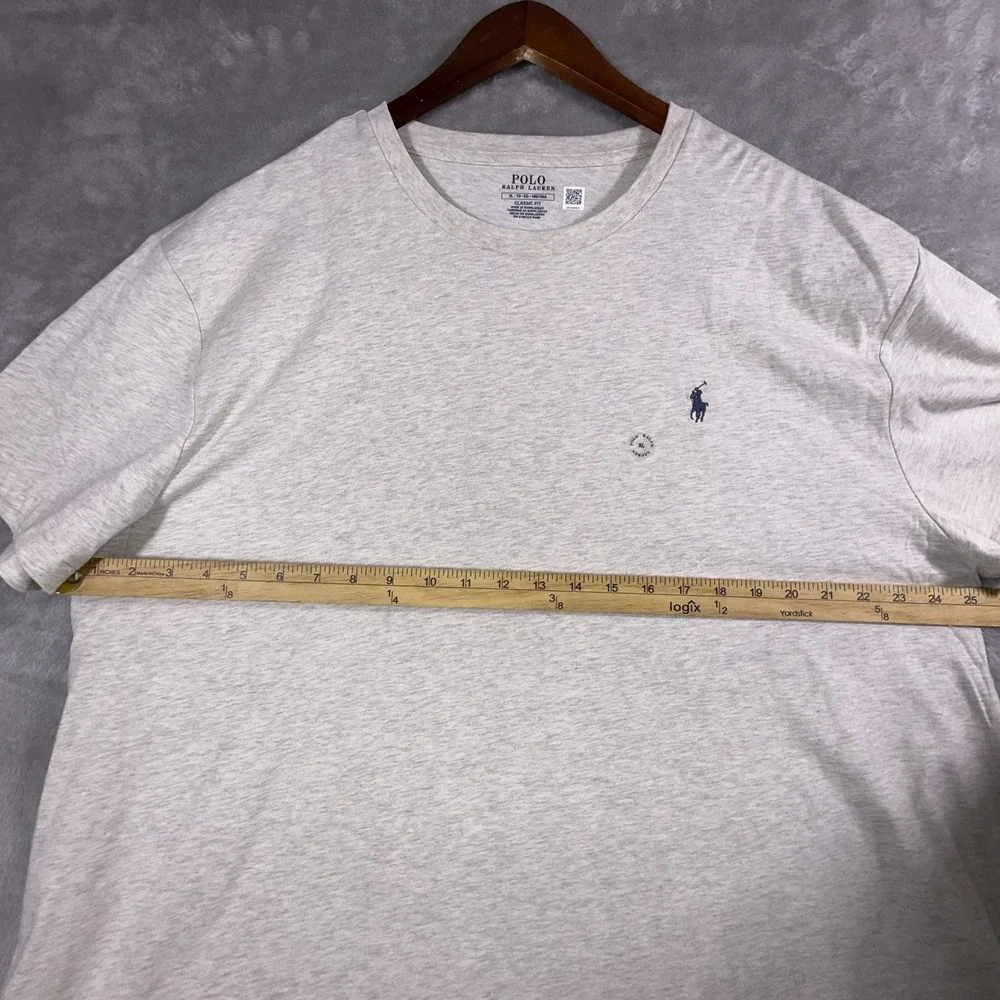 Polo Ralph Lauren T Shirt Mens XL Heather Gray Pony Logo Casual Short Classic
